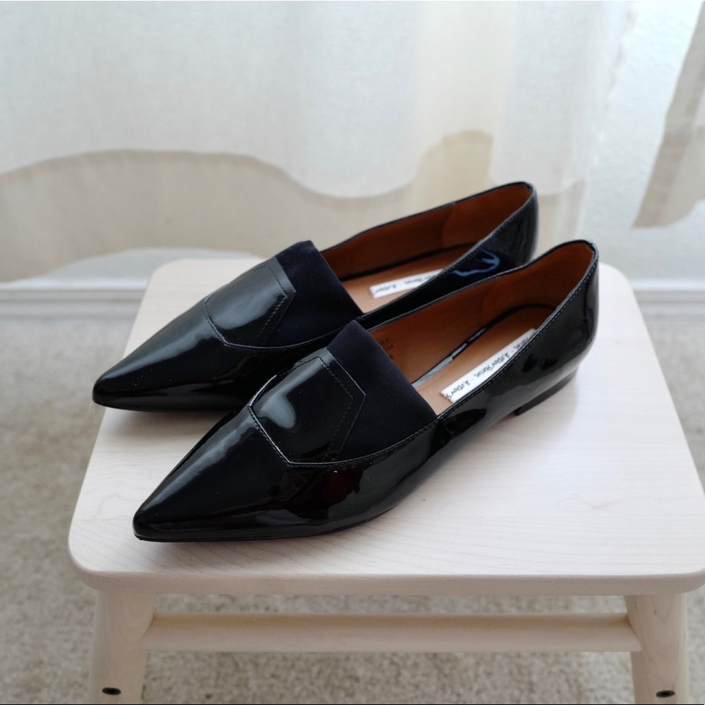 & other stories patent leather pointed toe loafer